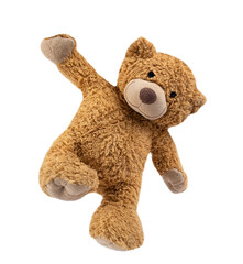 Teddy bear toy isolated on white.