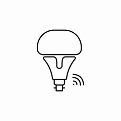 bulb light wireless control icon sign vector