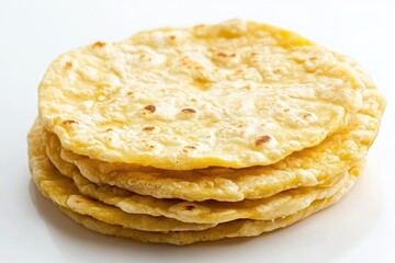 Tortilla separated on a plain background