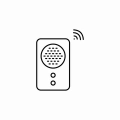 intercom knocking bell icon sign vector