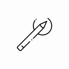 makeup pencil icon sign vector