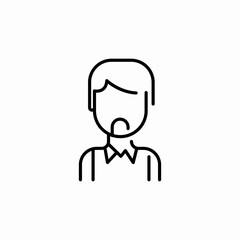 male moustache man user icon sign vector