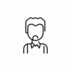 moustache male man user icon sign vector