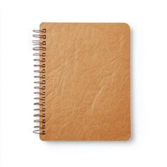 A simple, spiral-bound notebook with a brown cover, ideal for writing, sketching, or organizing thoughts and ideas.