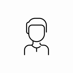 young male user icon sign vector