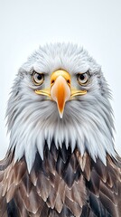 Majestic Bald Eagle Portrait with Detailed Features