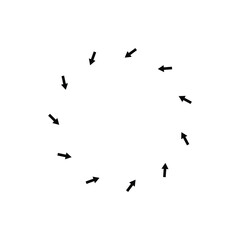 Spin arrow circle. Recycle arrown round frame. Repeat arrow circle
