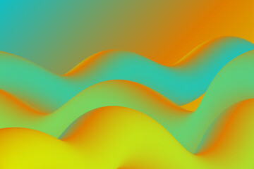 3D Colorful Liquid Background With Wave Line. Cosmetic Wallpaper. Beauty Banner. Vector Illustration. Abstract Business Backdrop