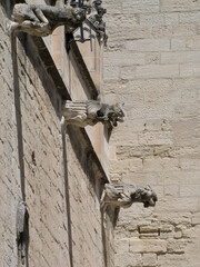 Palais des Papes architecture detail, Avignon France