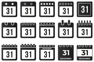 Calendar Vector Icon Isolated On White For Web And Print