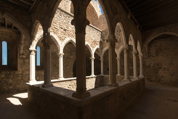 Saint Honnorat fortified monastery at Lerins Abbey, Cannes, France