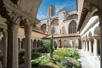 The Aix Cathedral cloister in Aix-en-Provence, France
