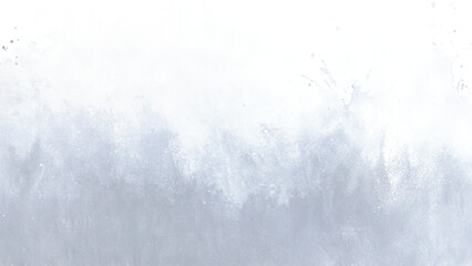 Silver, grey watercolor textured on white paper background. silver watercolor painting textured design on white background. Paint leaks and Ombre