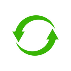 Recycle icon symbol vector. Recycling and rotation arrow icon pack