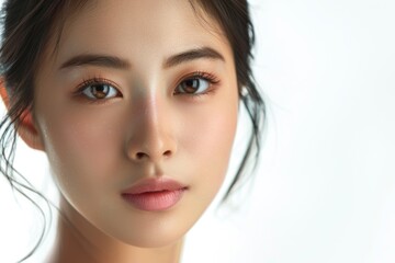 Fototapeta premium Asian woman with clean skin beauty and spa portrait