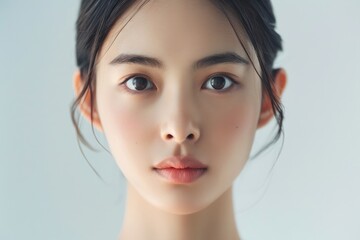 Fototapeta premium Asian woman with clean skin beauty and spa portrait