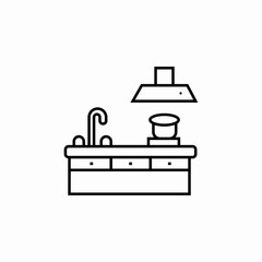 kitchen furniture icon sign vector