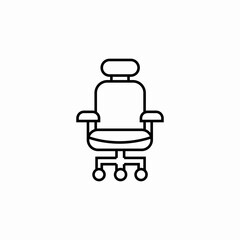 office armchair seat icon sign vector