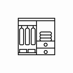 wardrobe clsoet icon sign vector