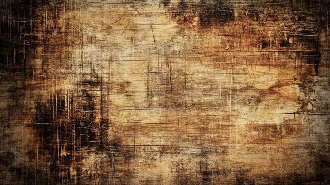 Rustic brown wooden surface with a grungy appearance.