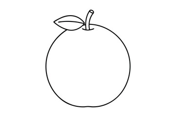 Cute Guava line art vector illustration