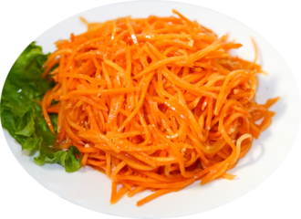 Korean salad with spicy carrots