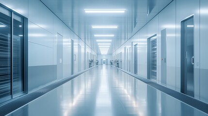 Obraz premium Modern High-Tech Warehouse with Advanced Automation
