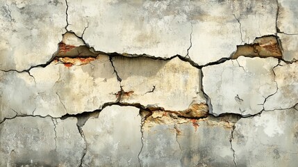 Obraz premium Cracked Wall Texture for Background Use