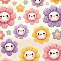 seamless pattern with flowers
