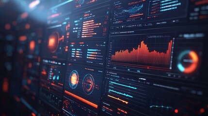 Obraz premium Digital Dashboard for Warehouse Management System