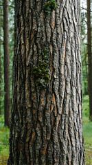 Obraz premium Close-up of a tree bark with a rough and textured surface.