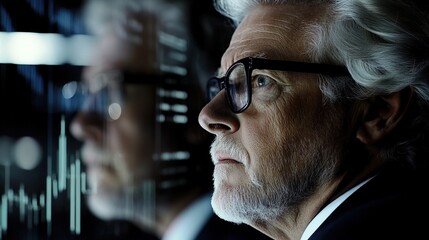 Worried investors gathered around multiple screens, analyzing financial data and market trends, reflecting the tension and uncertainty in the investment world.