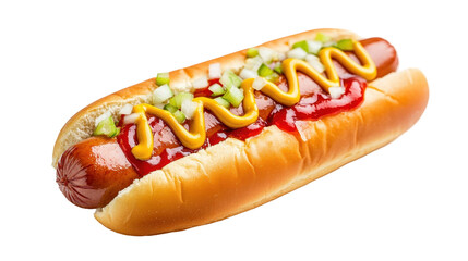 A hot dog with mustard and onions on it