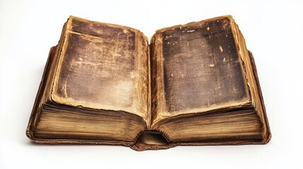 Classic vintage book resting on a plain white surface.