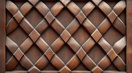 Fototapeta premium Intricate Wooden Woven Pattern Design