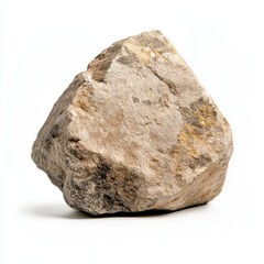 Fototapeta premium A rough, natural rock with an uneven surface, showcasing earthy tones and a solid structure, ideal for landscaping or geological studies.