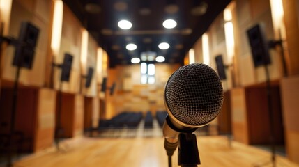 The room is equipped with a microphone and sound system for performances allowing the choirs voices to be amplified for larger audiences.