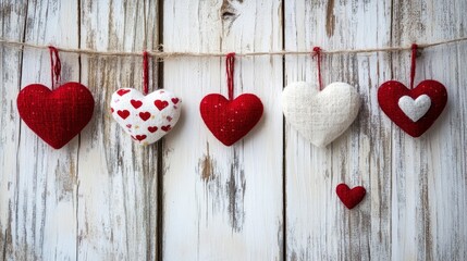 Fototapeta premium Love valentine's background with hearts.with generative ai