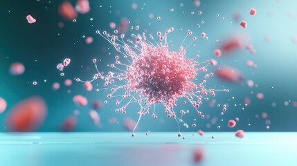 Obraz premium A computer screen displaying a complex simulation of particle interactions, showcasing the intricate details of their movement and behavior.