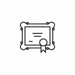 diploma in frame icon sign vector