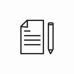 file pen icon sign vector