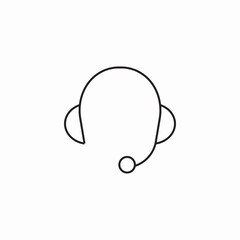 headset support center icon sign vector