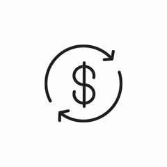 money cycle icon sign vector