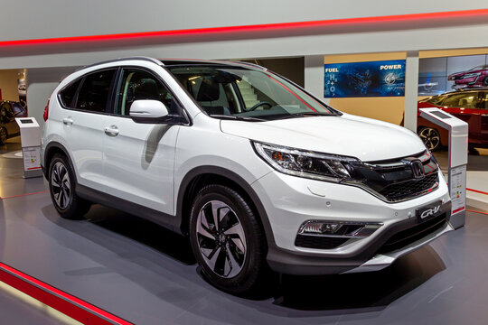 Honda CR-V crossover SUV car at the Geneva International Motor Show. 2016.