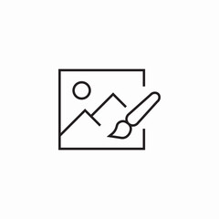 picture draw icon sign vector