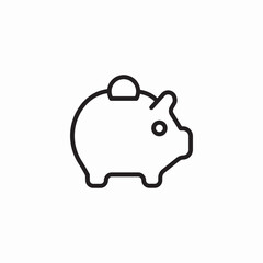 piggy bank icon sign vector