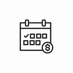 salary day calendar icon sign vector