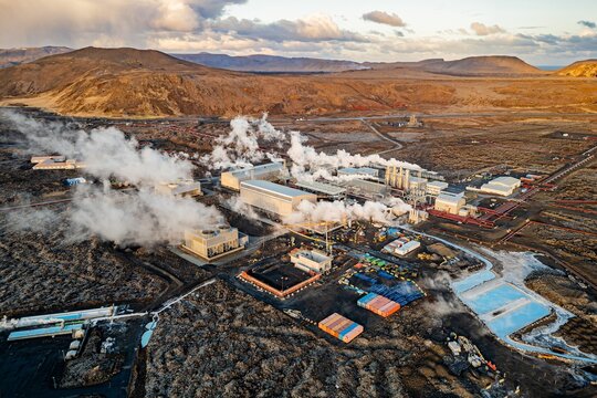 Geothermal Power Station Svartsengi in The Blue Lagoon Iceland