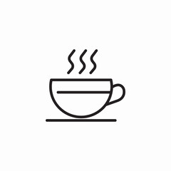 cup hot tea icon sign vector