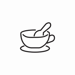 cup spoon icon sign vector